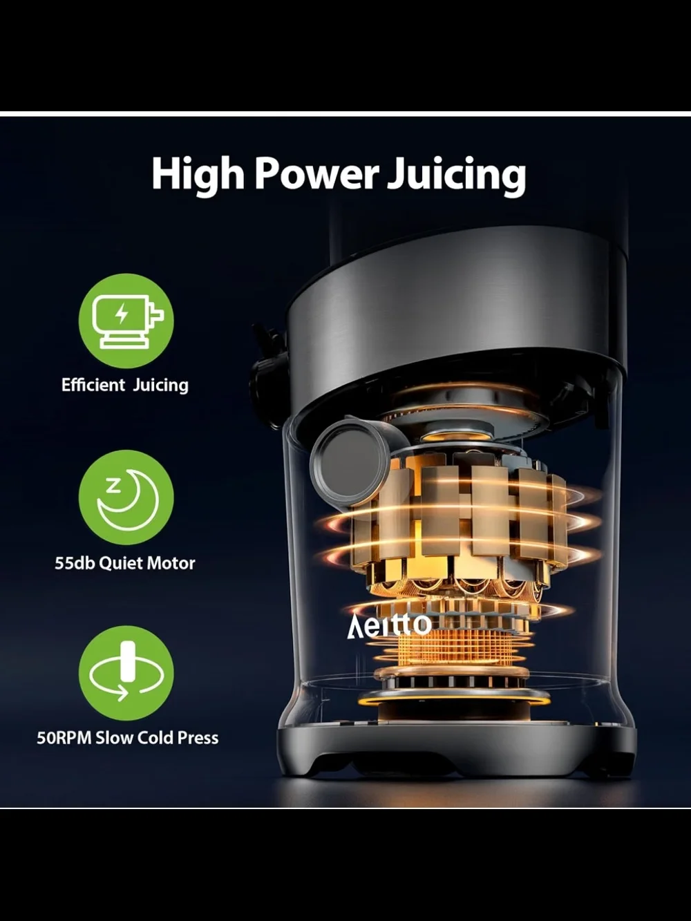 Cold Press Juicer with 4.9